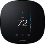 Front. ecobee - 3 lite Smart Thermostat - Black.