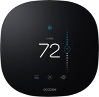 ecobee - 3 lite Smart Thermostat - Black - Front_Zoom
