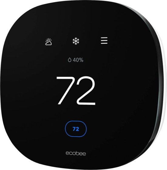 Ecobee Ecobee3 Lite Smart Thermostat Black Eb State3lt 02 Best Buy
