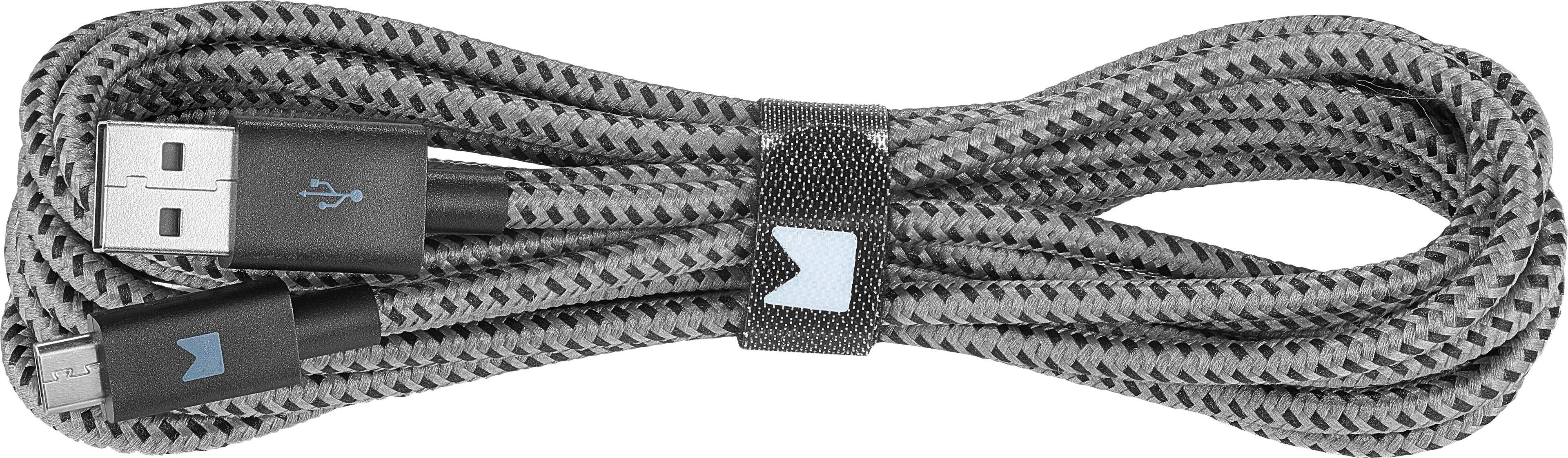 Best Buy Modal™ 10' USBtoMicro USB Cable Gray/Black MDMMUBG10