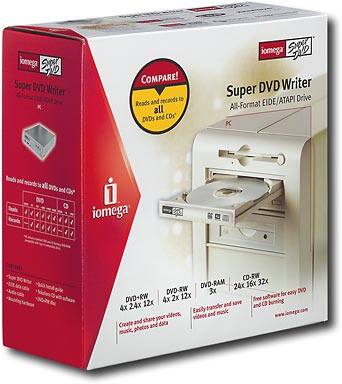 Angle Standard. Iomega - Internal DVD±RW/CD-RW and DVD-RAM Drive.