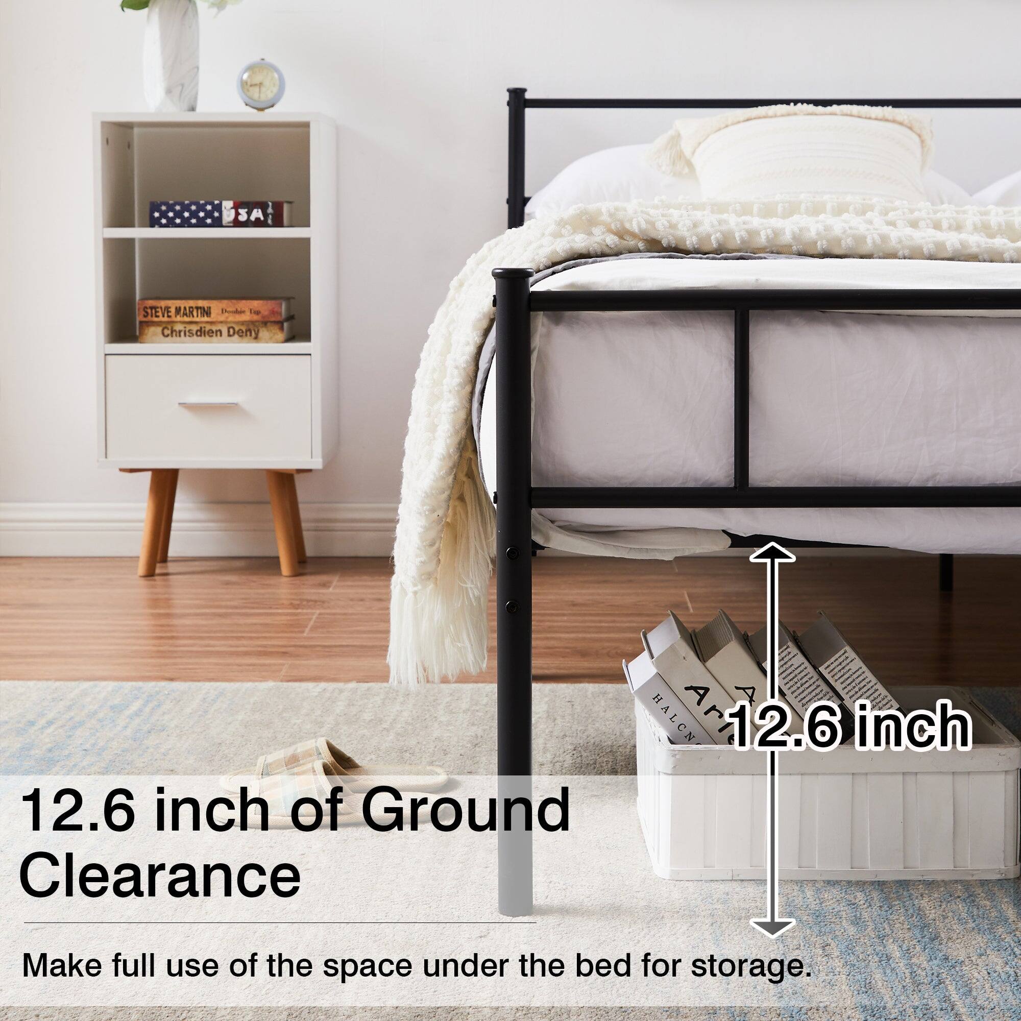 A STEVE MARTIN  
Chrisdien Deny  

12.6 inch of Ground Clearance  

Make full use of the space under the bed for storage.