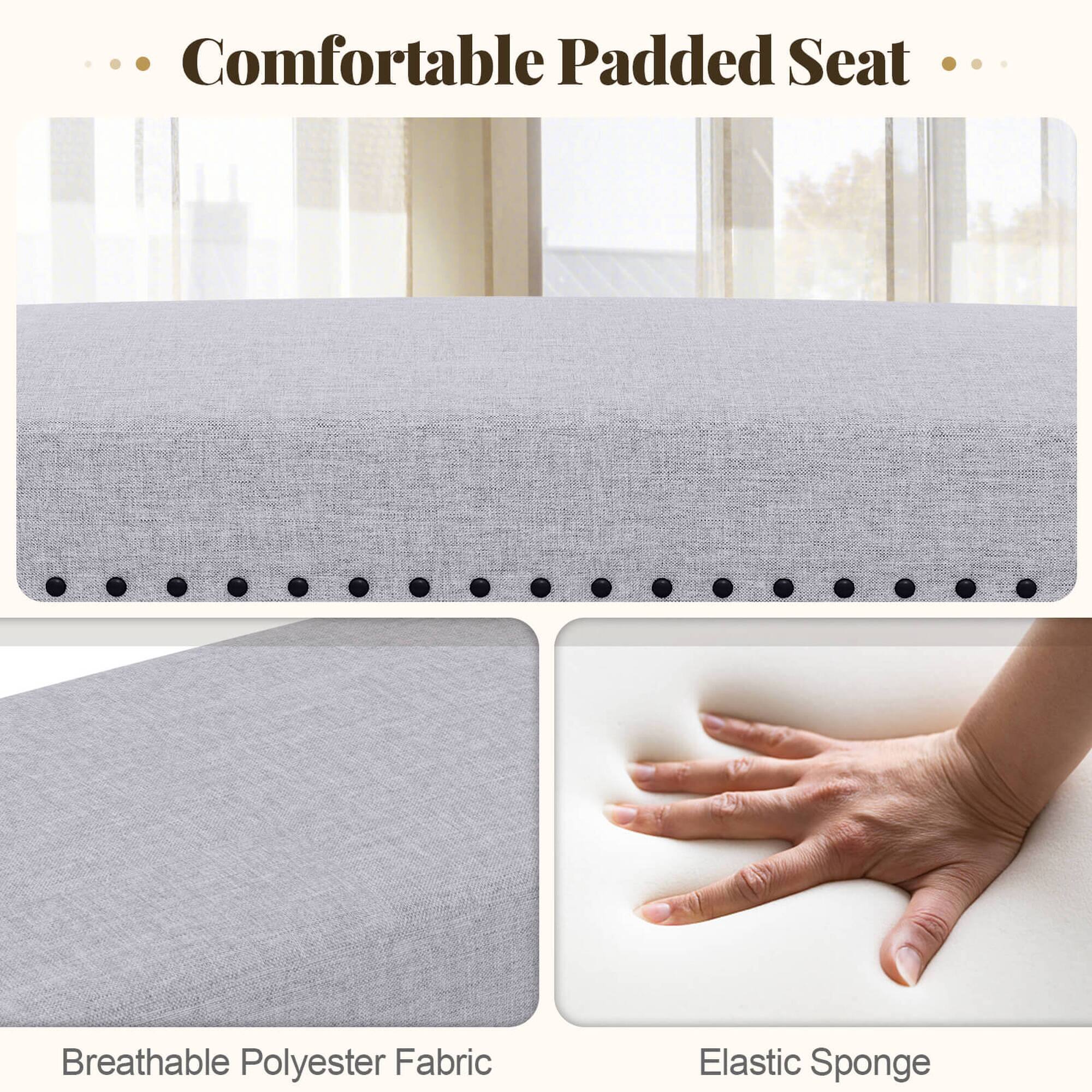 Comfortable Padded Seat
Breathable Polyester Fabric
Elastic Sponge