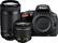 Front. Nikon - D5500 DSLR Camera with 18-55mm and 70-300mm Lenses - Black.