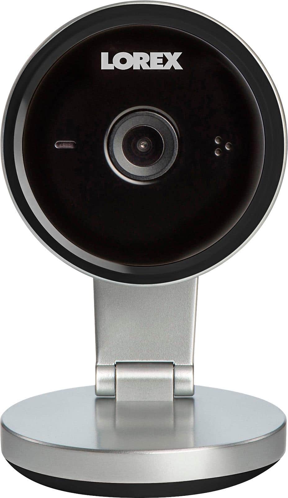 Lorex - Indoor 4MP Wi-Fi Security Camera - Silver/black - Larger Front
