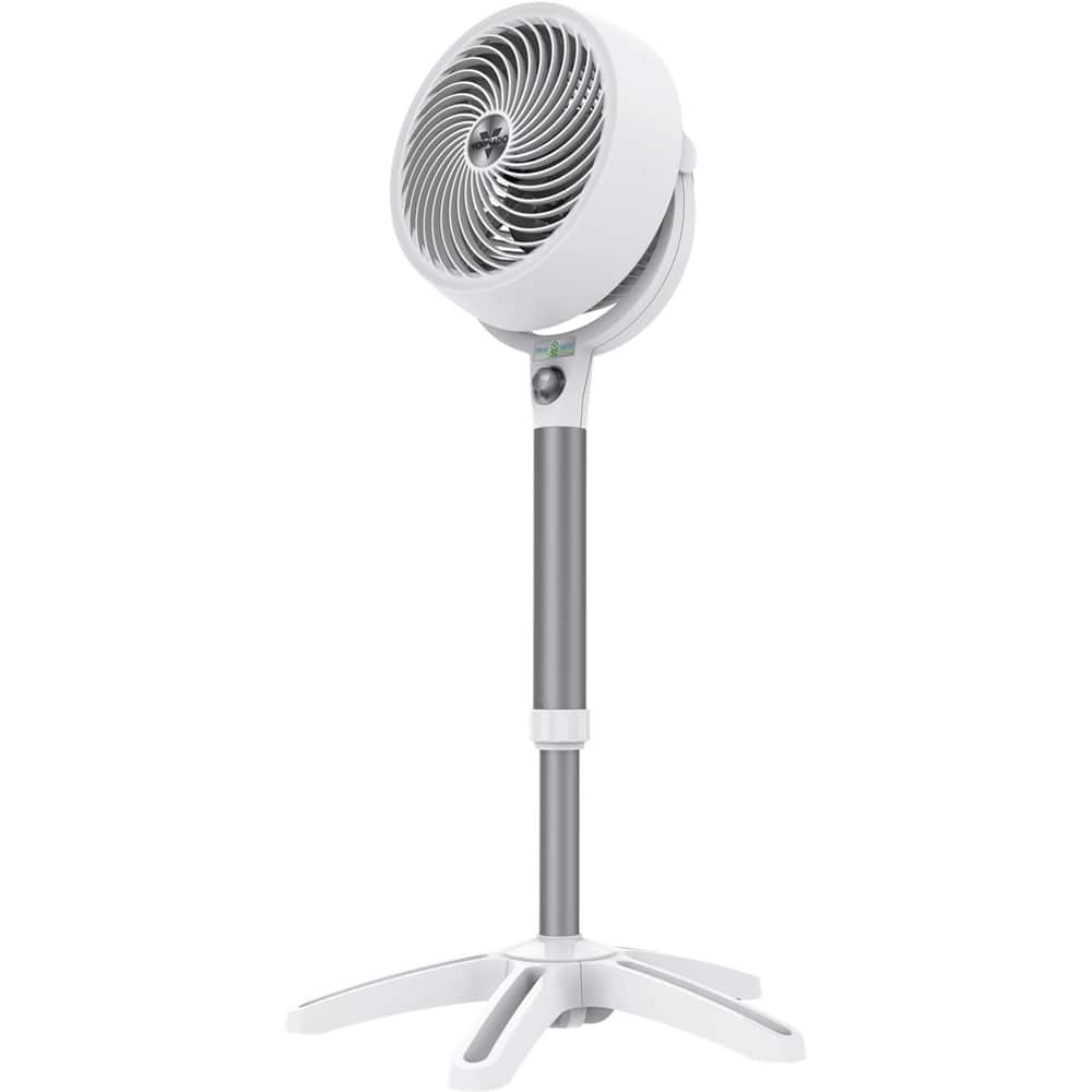 Front. Vornado - 683DC Energy Smart Air Circulator Pedestal Fan - White.