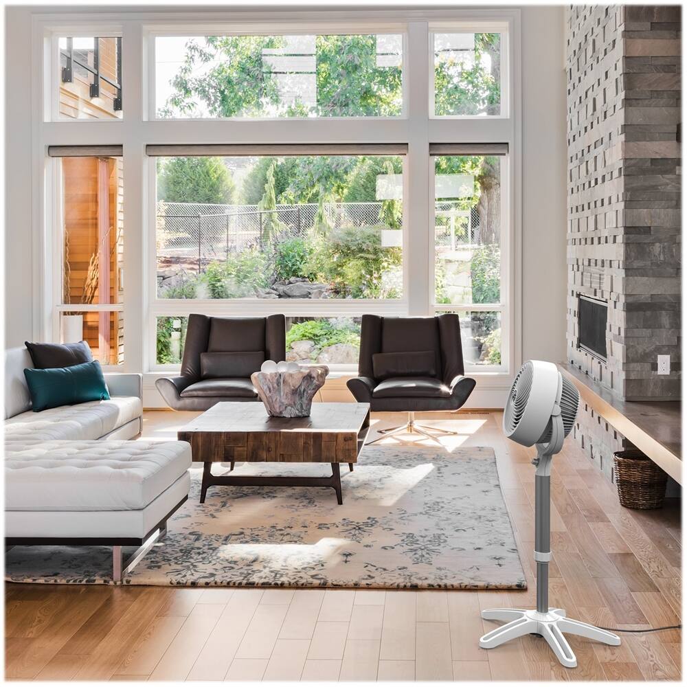 Alt View 13. Vornado - 683DC Energy Smart Air Circulator Pedestal Fan - White.