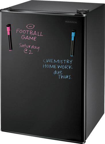Insignia™ - 2.6 Cu. Ft. Mini Fridge - Black - Larger Front