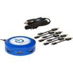 Front Zoom. ChargeHub - X7 7-Port USB SuperCharger Super Value Pack - Blue.