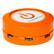 Front. ChargeHub - X5 5-Port USB SuperCharger - Orange.
