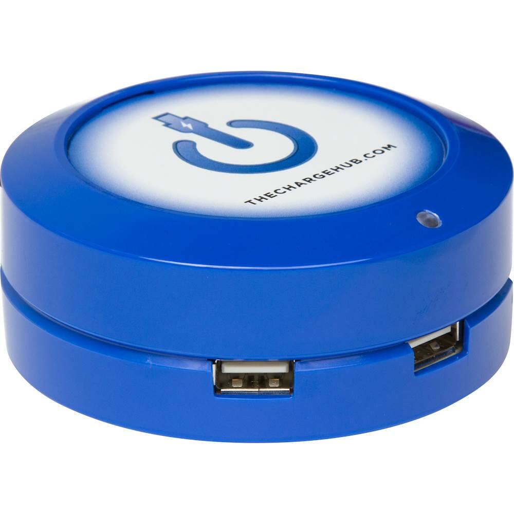 Front. ChargeHub - X3 3-Port USB SuperCharger - Blue.