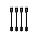 Front Zoom. CableLinx - 3.5" Micro to USB Charge Cable Value Pack - Black.