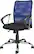 Front. CorLiving - Workspace 5-Pointed Star Fabric and Mesh Office Chair - Black/Blue/Chrome.