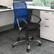Alt View 13. CorLiving - Workspace 5-Pointed Star Fabric and Mesh Office Chair - Black/Blue/Chrome.