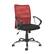 Alt View 13. CorLiving - Workspace 5-Pointed Star Fabric and Mesh Office Chair - Black/red/chrome.