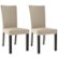 Alt View Zoom 12. CorLiving - Bistro Home Fabric Chairs (Set of 2) - Woven cream.