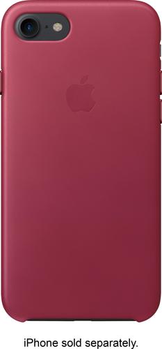 Apple - iPhone® 7 Leather Case - Berry - Larger Front