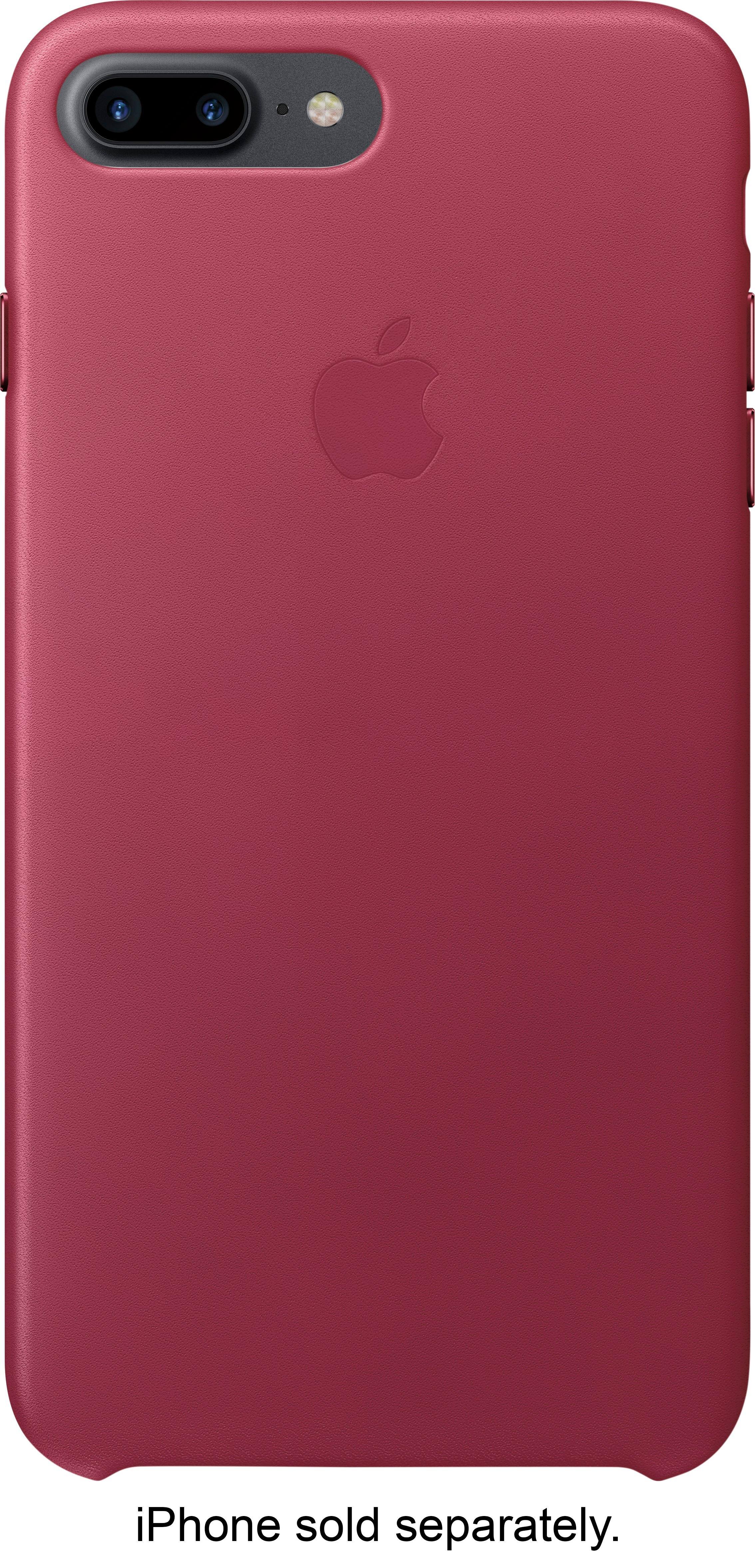 Apple - iPhone® 7 Plus Leather Case - Berry - Larger Front