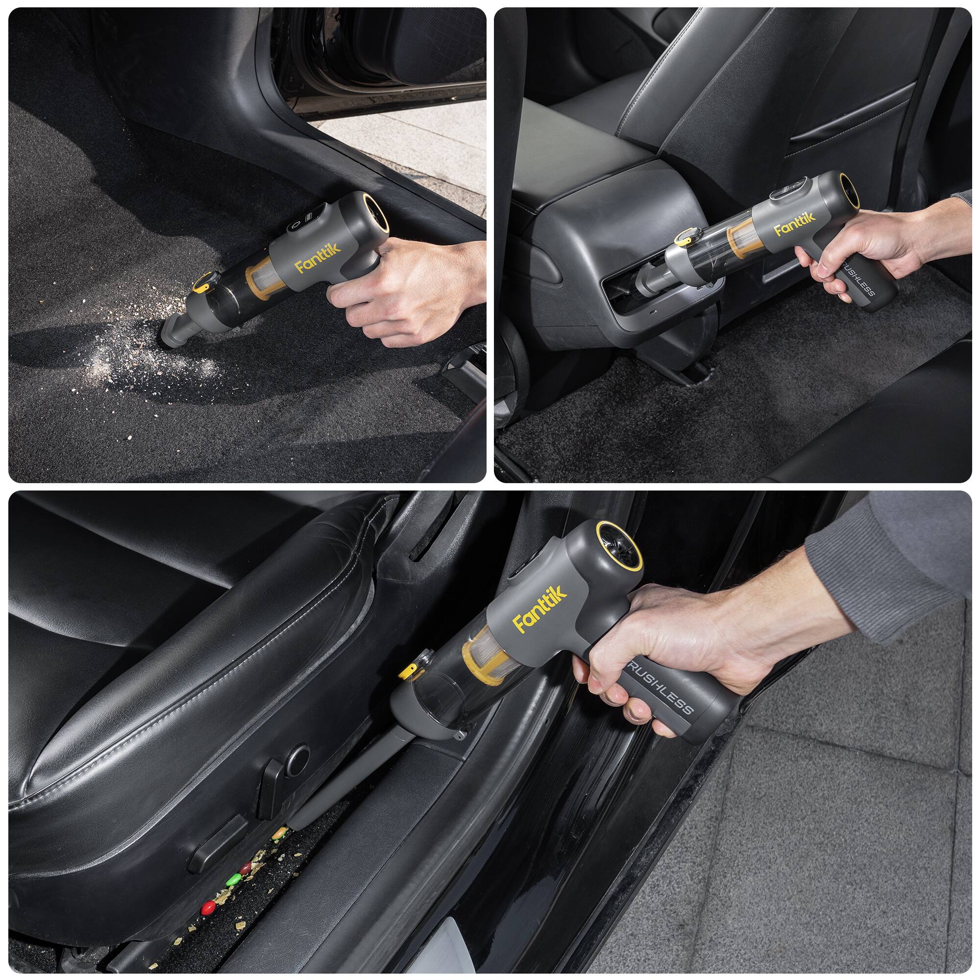 Best Buy Fanttik Cordless Car Vacuum, 4 in 1 Handheld Air Duster