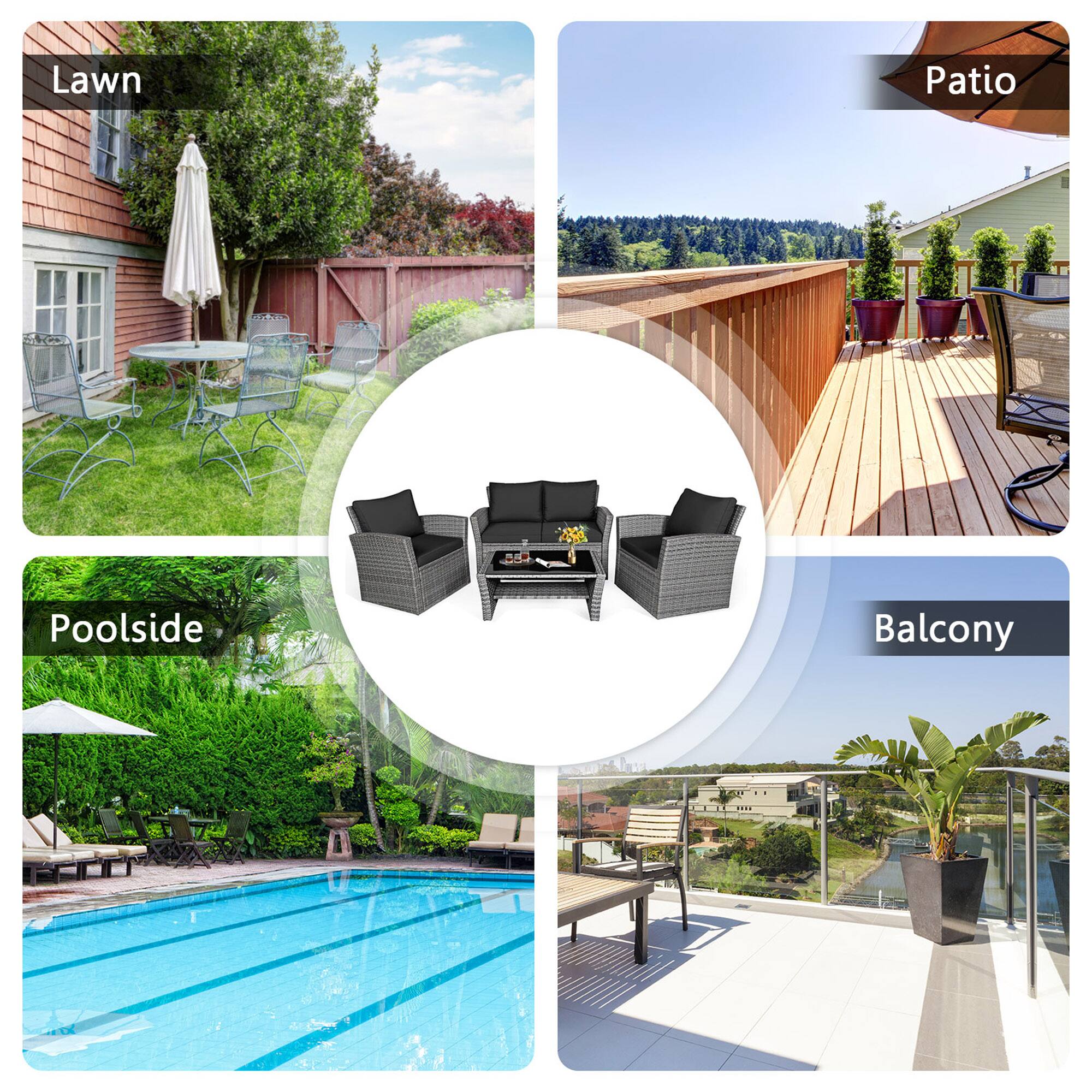 Lawn, Patio, Poolside, Balcony