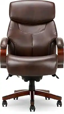 Front. La-Z-Boy - La-Z-Boy Bradley Bonded Leather Executive Chair, Roasted Chestnut (44762) - Roast Chestnut.