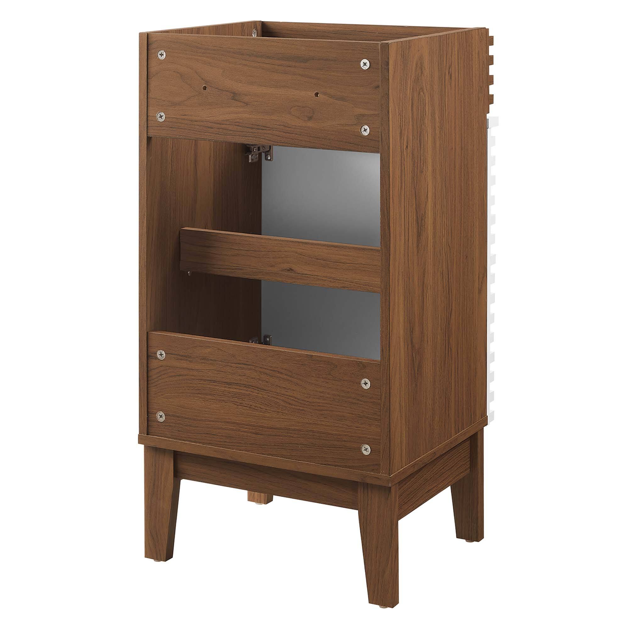 Alt View 2. Modway - Render 18" and 24" Bathroom Cabinets Basin Not Included - White Walnut.
