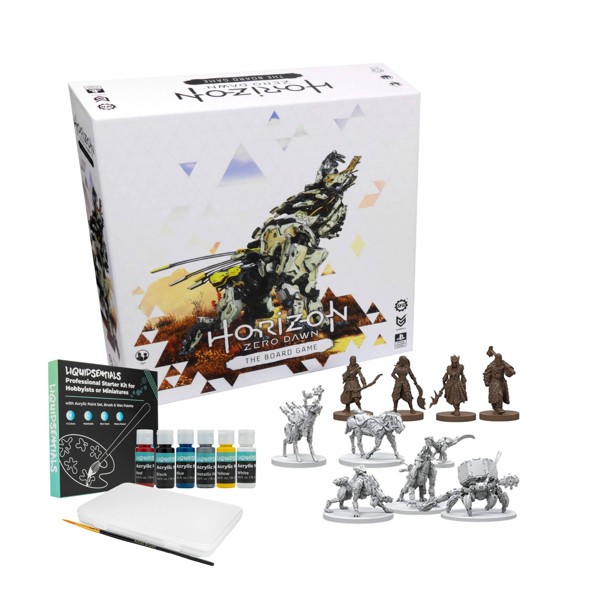 Sure, here is the corrected and grouped text from the image:

---

**Horizon Zero Dawn Game: The Board Game**

**LIQUIDSENTIALS Professional Starter Kit for Hobbyists or Miniatures**

- LIQUIDSENTIALS
- Aeryll Acrylic
- Acrylic
- Acrylic
- Acrylic
- Acrylic
- Acrylic
- Acrylic
- Acrylic
- Acrylic
- Acrylic
- Acrylic
- Acrylic
- Acrylic
- Acrylic
- Acrylic
- Acrylic
- Acrylic
- Acrylic
- Acrylic
- Acrylic
- Acrylic
- Acrylic
- Acrylic
- Acrylic
- Acrylic
- Acrylic
- Acrylic
- Acrylic
- Acrylic
- Acrylic
- Acrylic
- Acrylic
- Acrylic
- Acrylic
- Acrylic
- Acrylic
- Acrylic
- Acrylic
- Acrylic
- Acrylic
- Acrylic
- Acrylic
- Acrylic
- Acrylic
- Acrylic
- Acrylic
- Acrylic
- Acrylic
- Acrylic
- Acrylic
- Acrylic