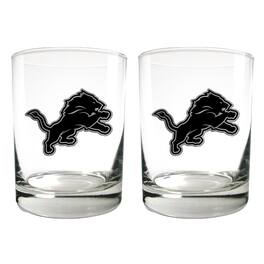 Great American Products - Detroit Lions 15oz. Legacy Rocks Glass Set - Multicolor