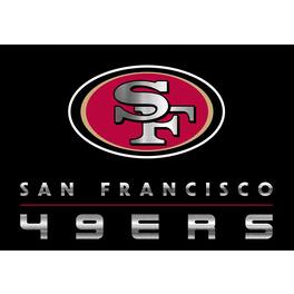 Imperial - San Francisco 49ers 5'4'' x 7'8'' Chrome Rug - Multicolor