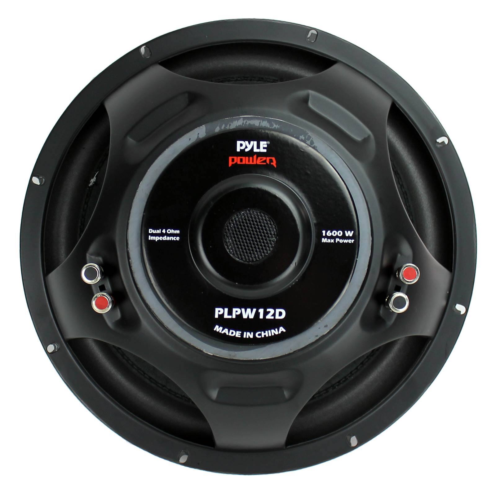 Pyle Power Series PLPW12D 12 In. 1,600 Watt Max 4 Ohm Dual Voice