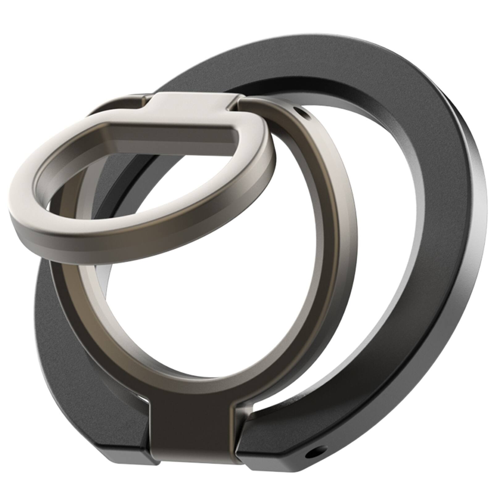 Alt View 6. UUCOVER - Magnetic Ring Holder Dual-Side Magnets Gym Phone Ring Grip Rotating Kickstand Compatible with MagSafe Magnetic Car Mount - Black.
