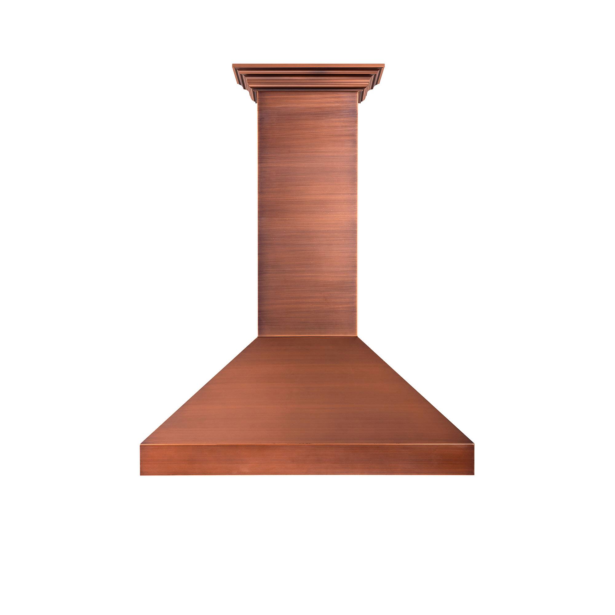 Front. ZLINE - Professional 48" Externally Vented Range Hood - Copper.