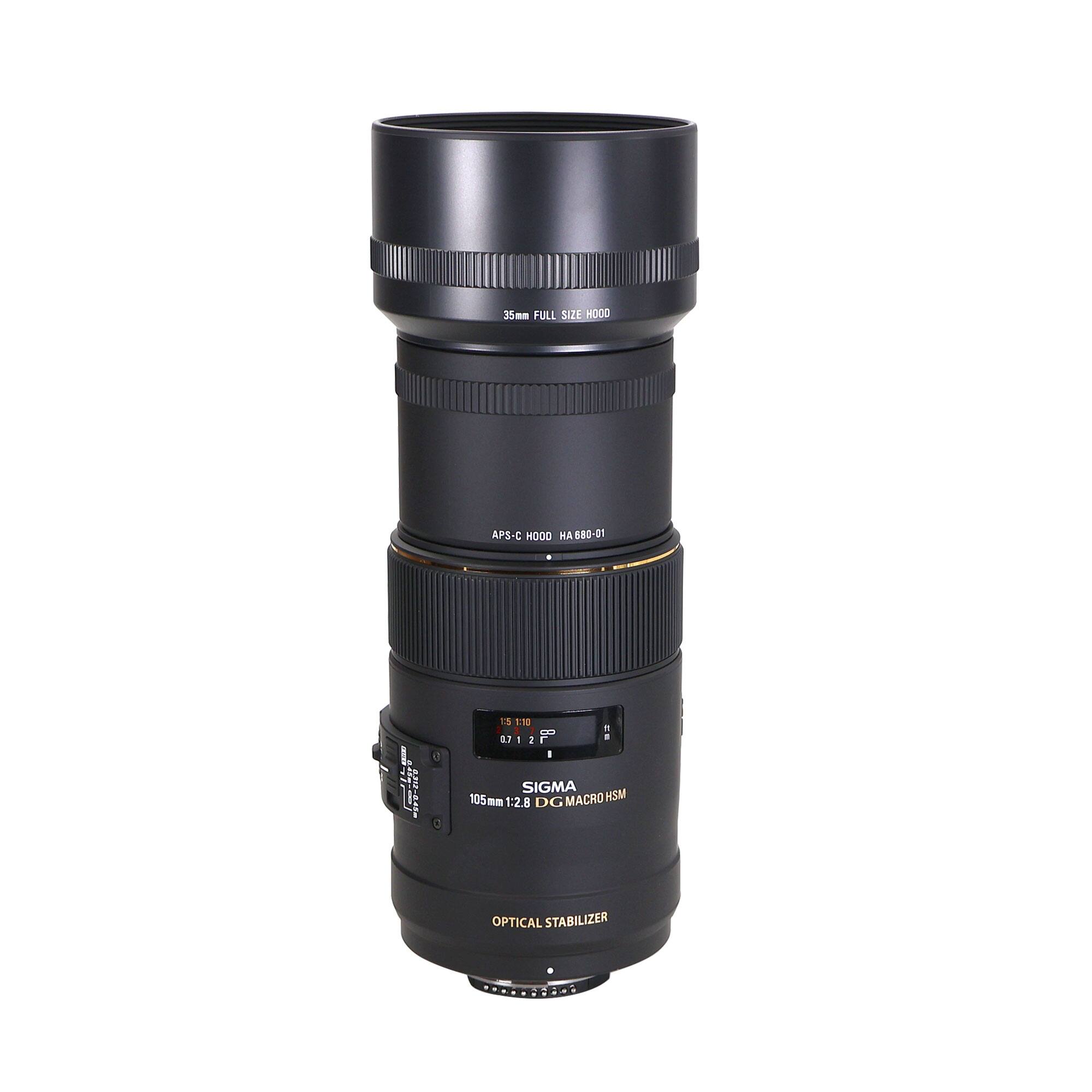 35mm FULL SIZE HOOD  
APS-C HOOD NA 880-01  

SIGMA 105 mm 1:2.8 DG MACRO HSM  
OPTICAL STABILIZER
