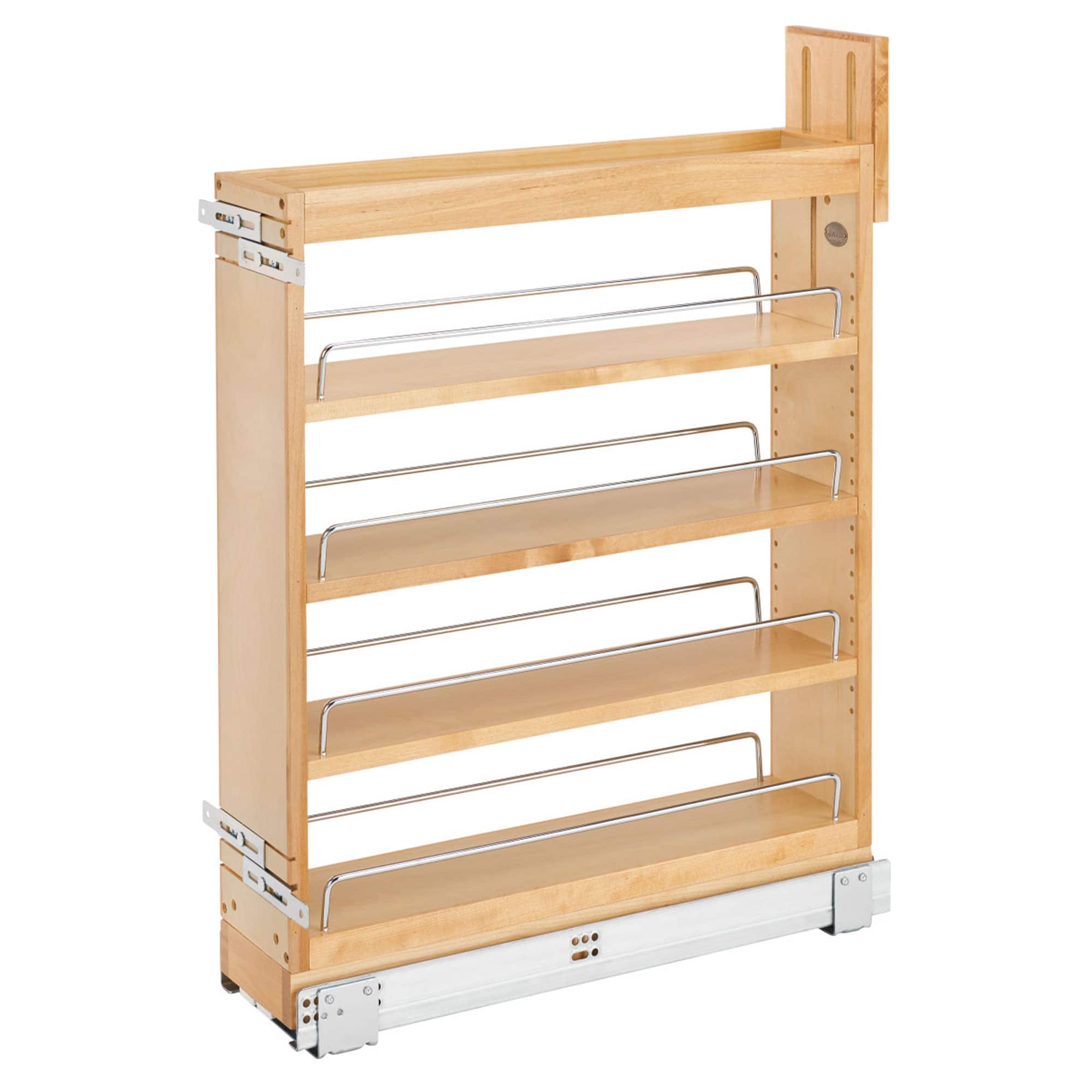 Rev-A-Shelf - 6'' Pullout Kitchen Cabinet Organizer Soft-close, 448-BCSC-5C - Light Brown