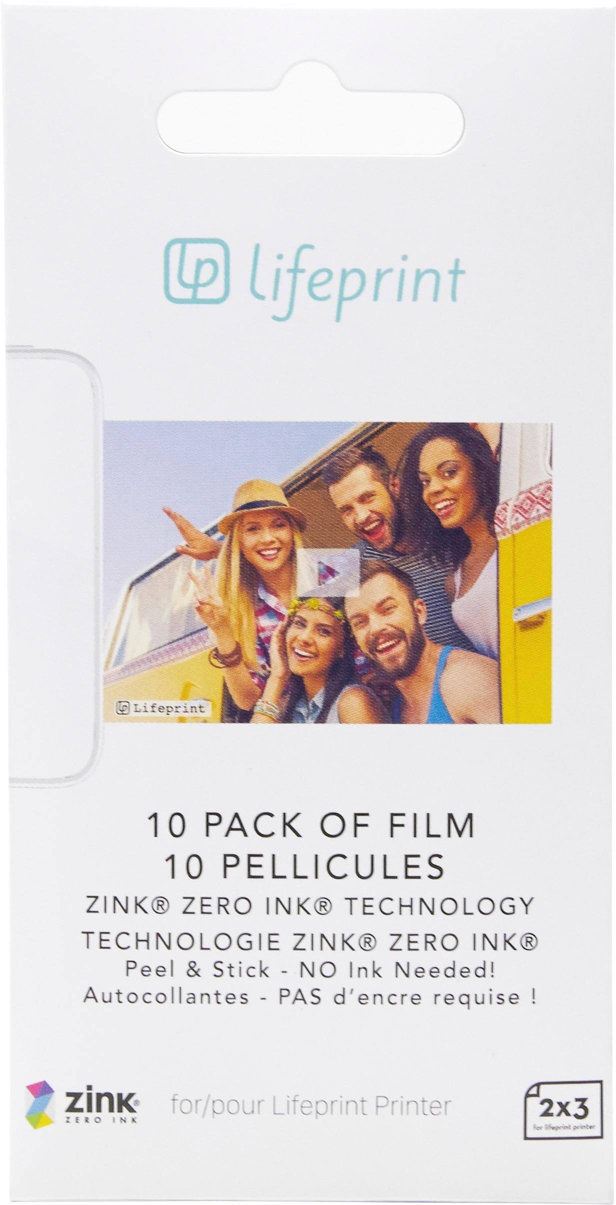 Lifeprint - ZINK® Glossy Photo 2" x 3" 10-Count Paper - Larger Front