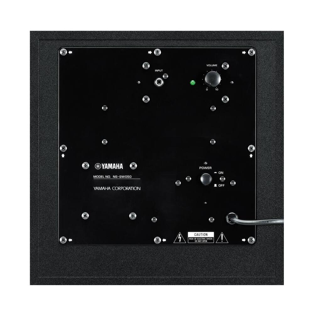 Back. Yamaha - 8-Inch 100-Watt-Max Powered Subwoofer - Black.