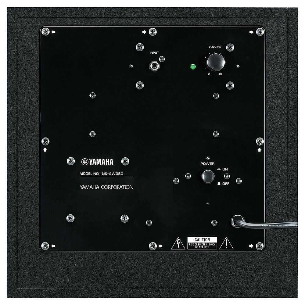 Left. Yamaha - 8-Inch 100-Watt-Max Powered Subwoofer - Black.