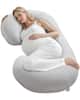 Front. VEVOR - Pregnancy Pillow, C-Shaped Full Body Maternity Pillow for Sleeping, Ultra-Soft and Breathable Pregnant Support Pillows - Gray.