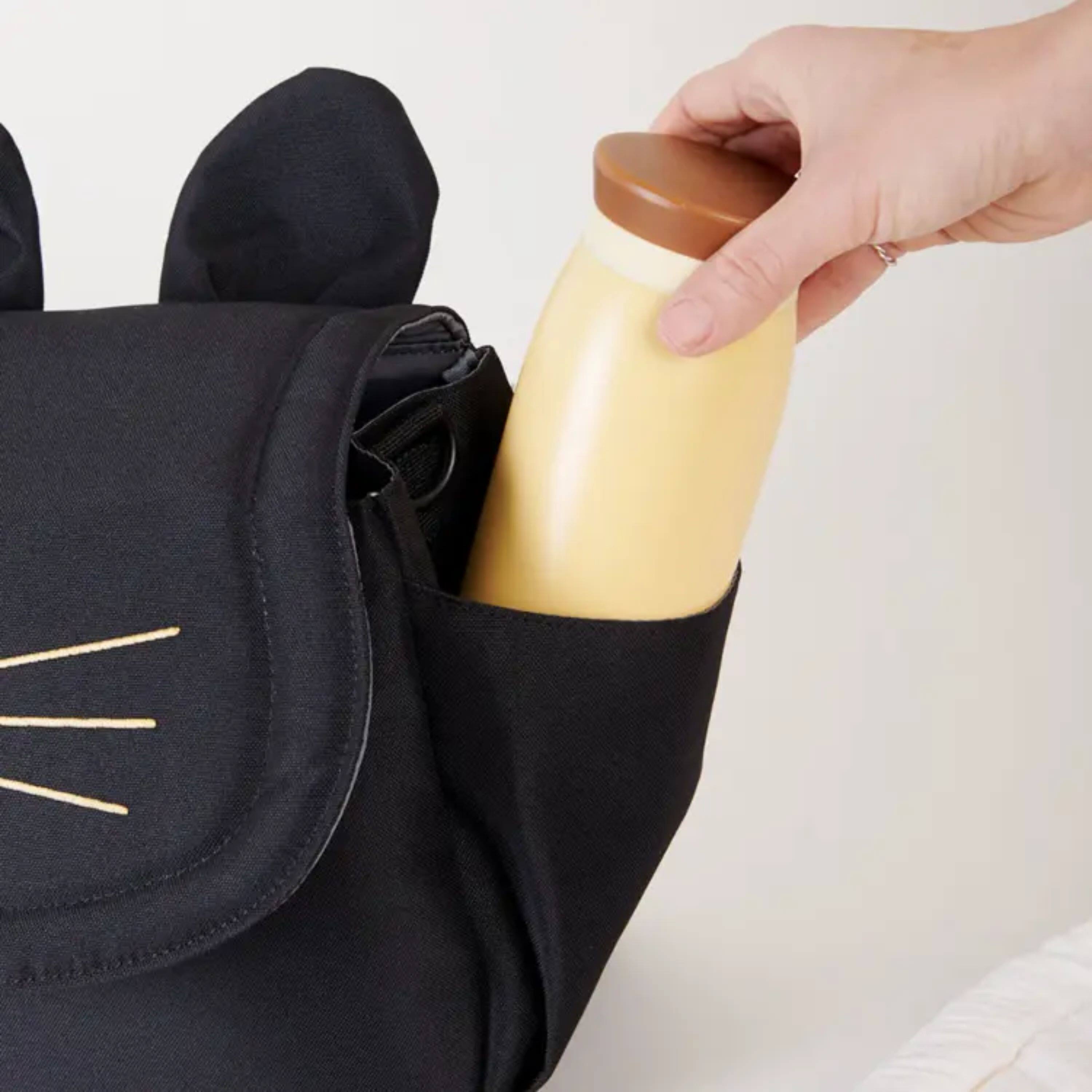 Back. Kitcheniva - Kitty Paws Stroller Organizer Bag Black - Black.