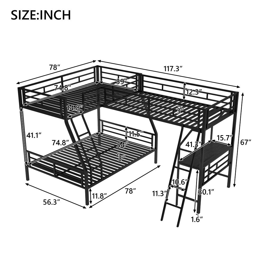 SIZE: INCH

78"
117.3"
74.8" 14.8"
39"
12.3" 
41.1"
74.8"
11.5" 54"  
41.3"
15.7" 67"
56.3"
11.8"
78"
10.6" 11.3" 30.1"
1.6"