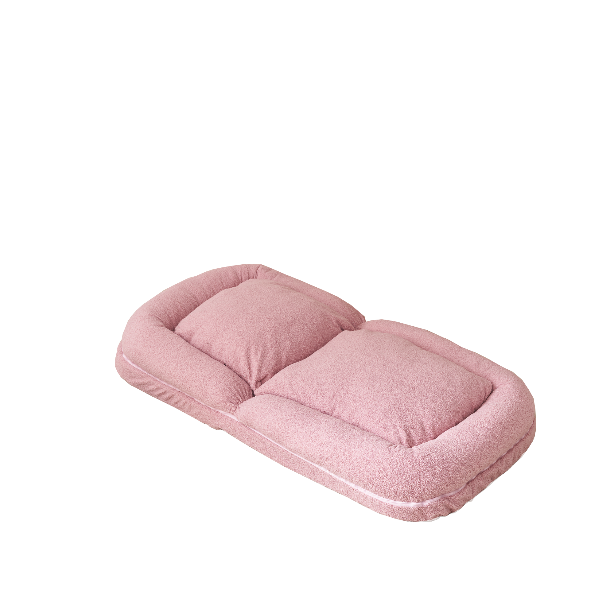 Alt View 6. GOODSILO - Triple Fold Down Convertible Sofa Bed with 18-Position Adjustable Backrest for Versatile Lounging and Sleeping - Pink.