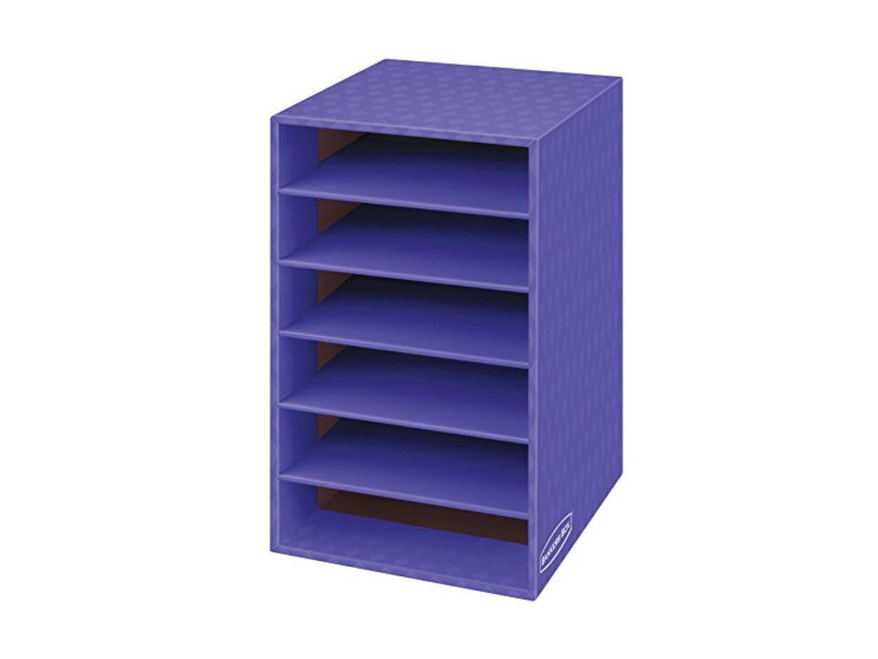 Alt View 7. Fellowes - Vertical Classroom Organizer, 6 Shelves, 11 7/8 X 13 1/4 X 18, Purple.
