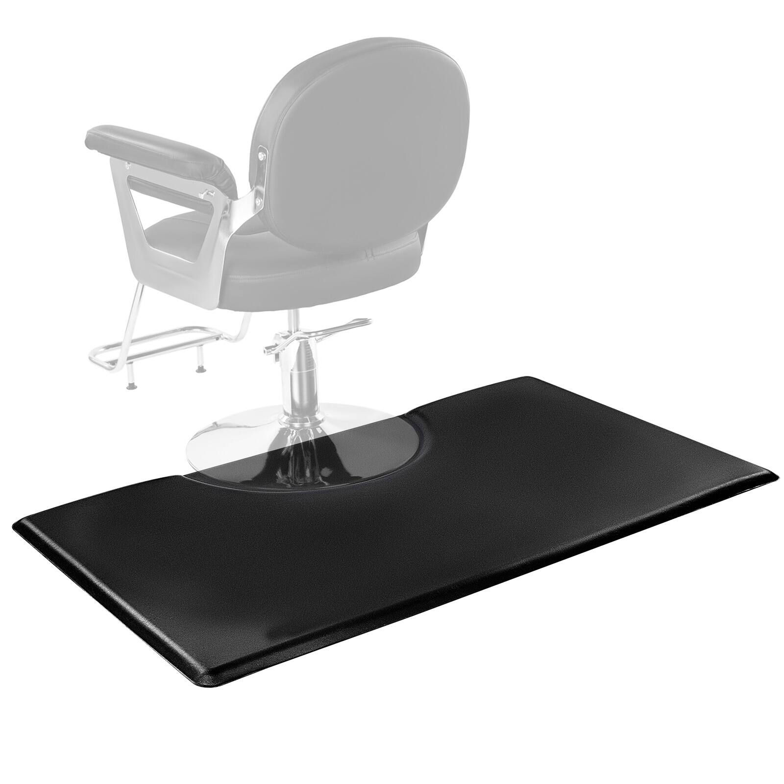Front. VEVOR - Salon Mat for Hair Stylist, 3 x 5 FT Rectangle Salon Chair Mat Anti Fatigue - Black.