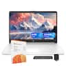 HP - Upgraded - Stream 14" HD Laptop, Intel Celeron N4120, 8GB RAM, 64GB eMMC, Win 11 S,160GB Docking Station - White