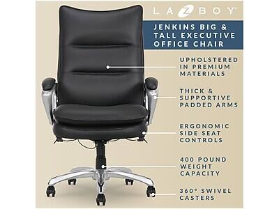 La Z Boy Jenkins Ergonomic Bonded Leather Executive Big & Tall