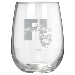 Great American Products - Florida Panthers Etched 17oz. City Stemless Wine Glass - Multicolor