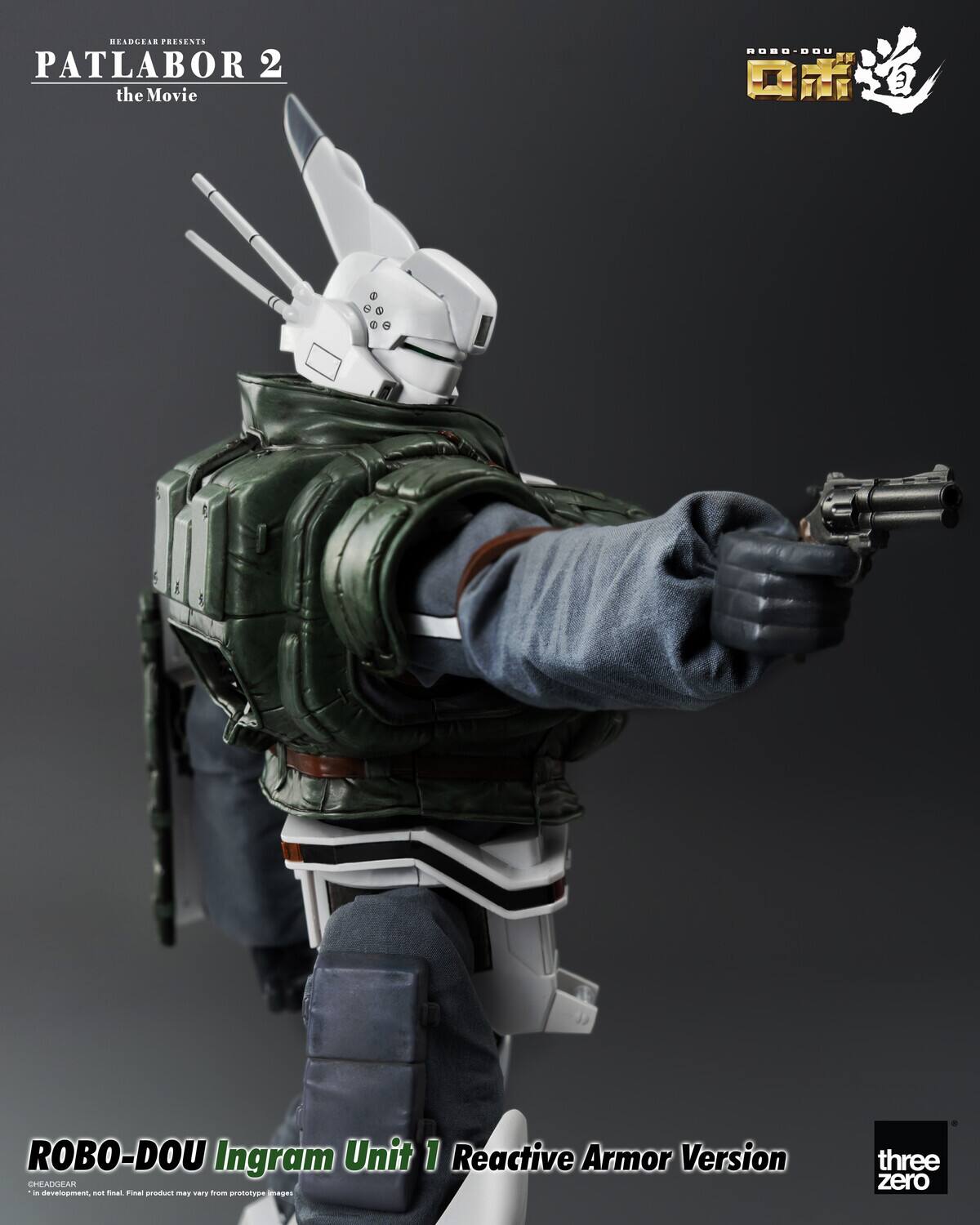 BRADLESS PRESENTS  
PATLABOR 2 the Movie  

ROBO-DOU  
Ingram Unit 1 Reactive Armor Version  

HEADGEAR - Gevelopment, ma TAl t product f .. framm prototypa apes three zero
