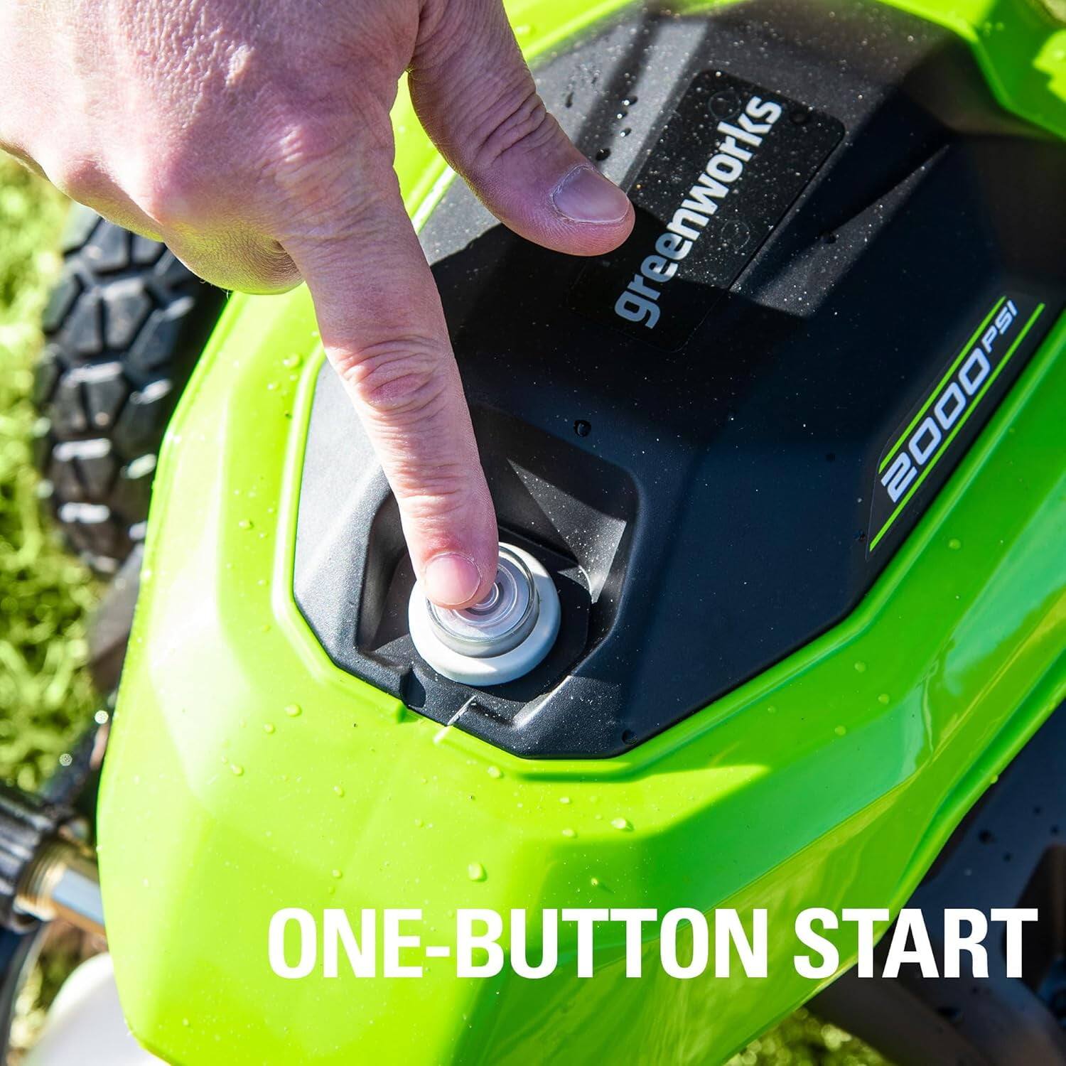 greenworks  
2000 PSI  
ONE-BUTTON START