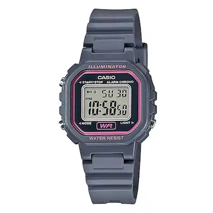 ILLUMINATOR
CASIO
START/STOP ALARM CHRONO
5B 30 PM 8:5850 MODE LIGHT WR WATER RESIST