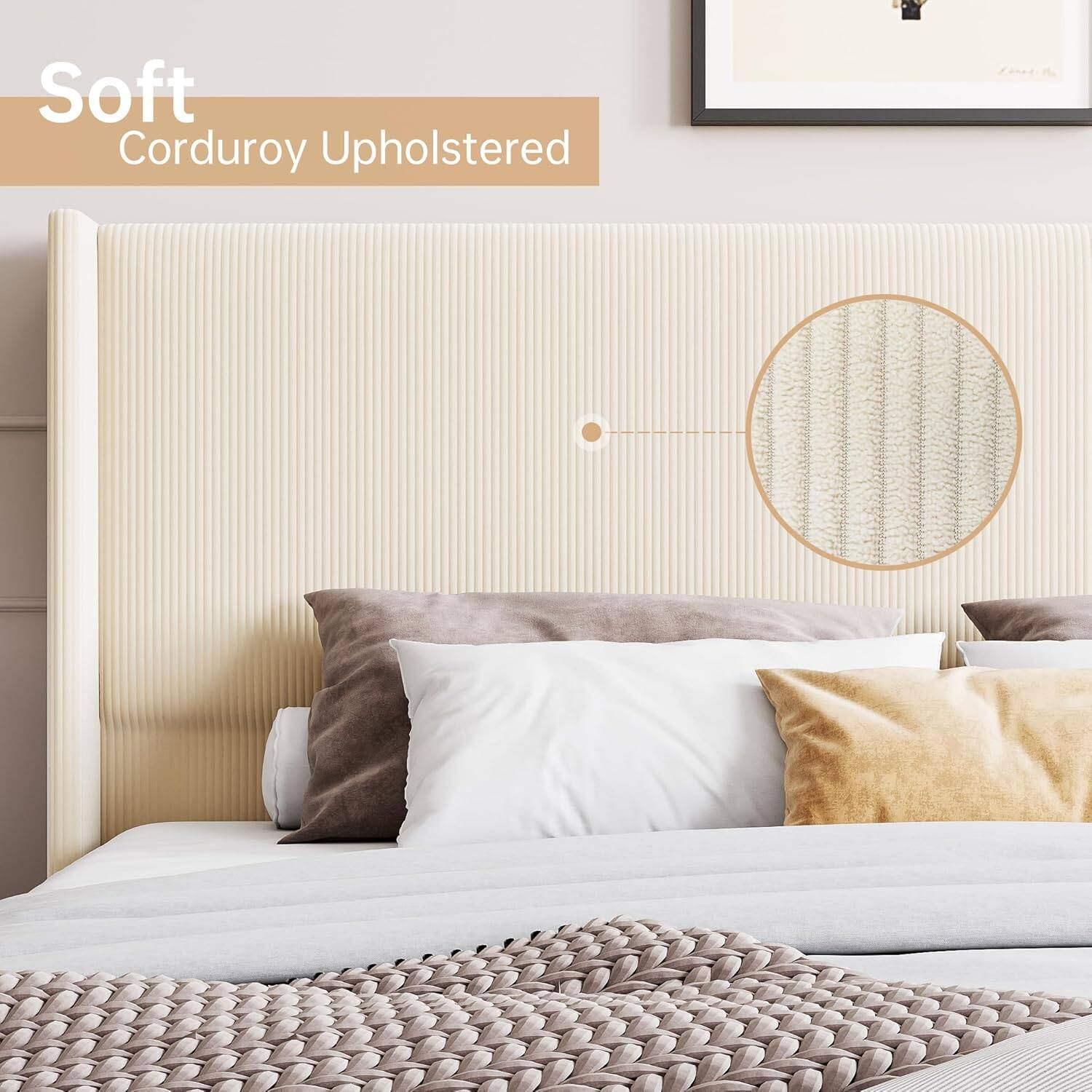 Soft Corduroy Upholstered